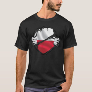 Camiseta Polonia Bandera de las raíces puras negra