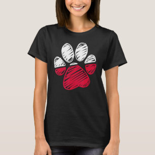 Camiseta Polonia Bandera Gato y Perro Paw Amor y Apoyo Pola
