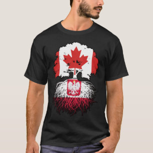 Camiseta Polonia Bandera polaca de árboles de Canadá canadi