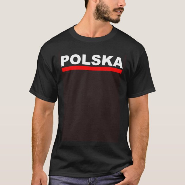 Camiseta Polonia con bandera polaca (Anverso)