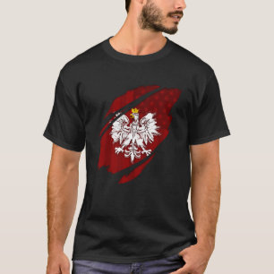 Camiseta Polonia Eagle TShirt para un estadounidense con Ro