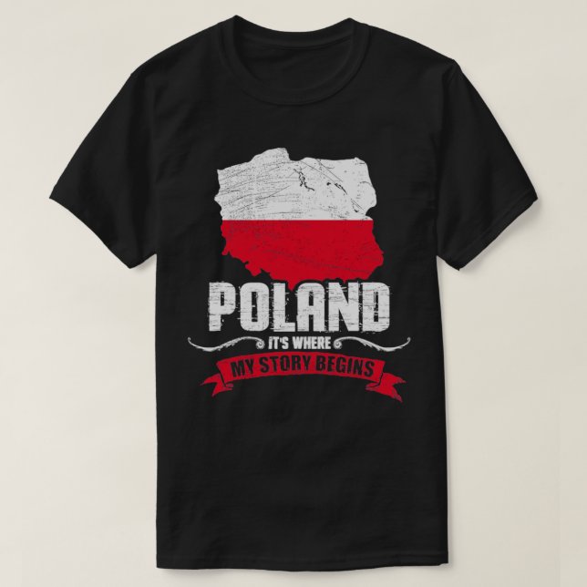 Camiseta Polonia es donde comienza mi historia (Diseño del anverso)