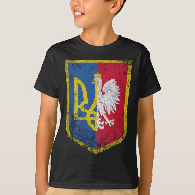 Camiseta Polonia está con la bandera ucraniana polaca de Uc (Anverso)