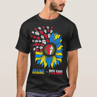 Camiseta Polonia está de pie con Ucrania Bandera polaca