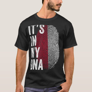 Camiseta Polonia está en mi ADN lindo Pola de huella digita