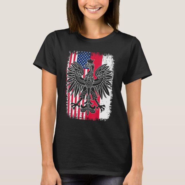 Camiseta Polonia Estados Unidos Polski Polska American Águi (Anverso)