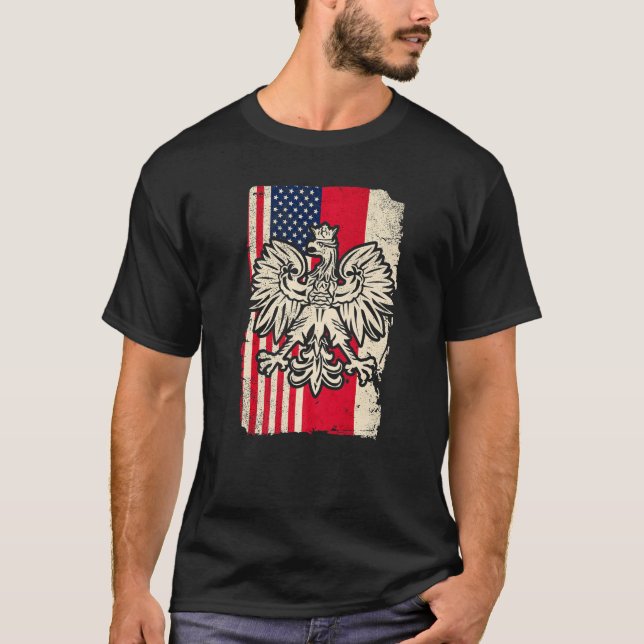 Camiseta Polonia Estados Unidos Polski Polska American Águi (Anverso)