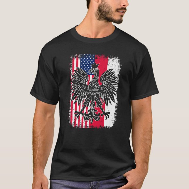 Camiseta Polonia Estados Unidos Polski Polska American Águi (Anverso)