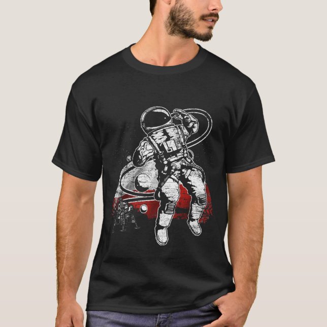 Camiseta Polonia forastero planeta bandera astronauta (Anverso)