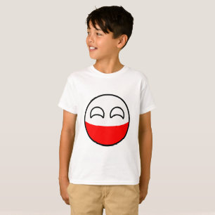 Camiseta Polonia Geeky que tiende divertida Countryball
