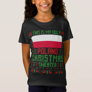 Camiseta Polonia: Navidades feos endulzan bandera polaca pa