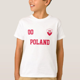 Camiseta Polonia Nombre Personalizado Y Fútbol Número