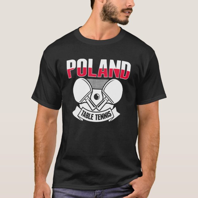 Camiseta Polonia Ping Pong Equipo polaco de ping pong (Anverso)