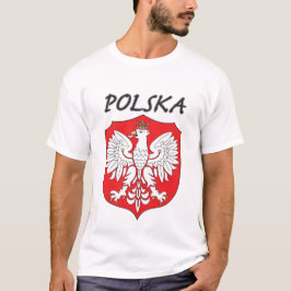 Camiseta Polska Eagle blanco en el escudo