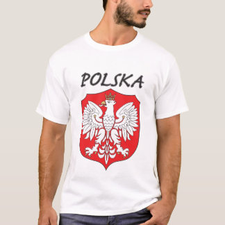 Camiseta Polska Eagle blanco en el escudo