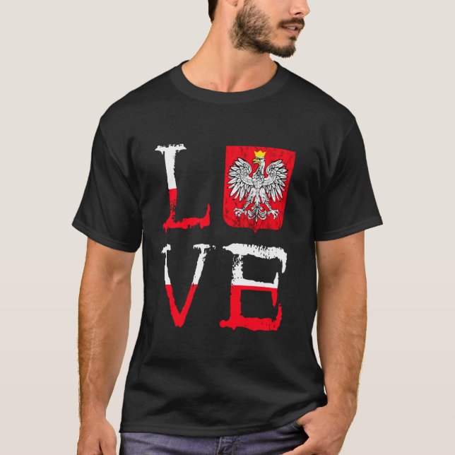 Camiseta Polska Love Poland Lover Orgullo polaco de águila (Anverso)