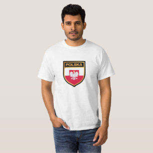 Camiseta Polska / Polonia Bandera Escudo y Emblem T-Shirt
