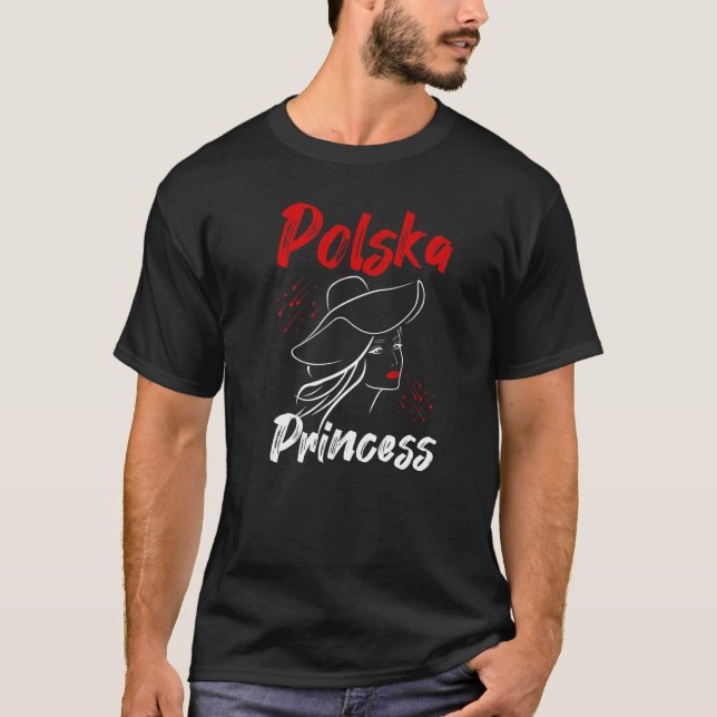 Camiseta Polska Princess Chica polaco Polonia Red Lips pola (Anverso)