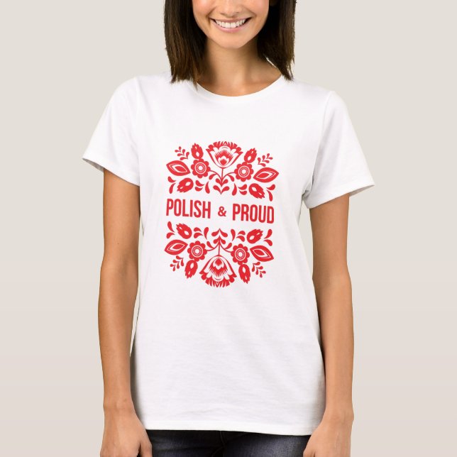 Camiseta Polska Red Flowers de Polonia y Polonia (Anverso)