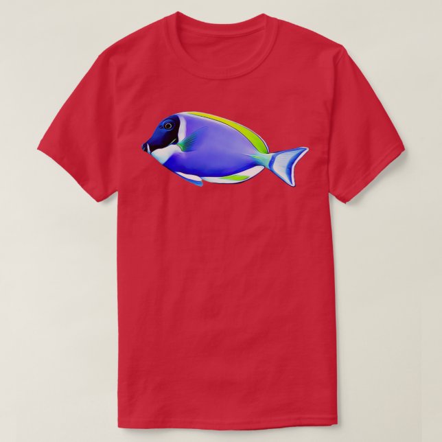 Camiseta Polvo Blue tang saltwater reef fish (Diseño del anverso)