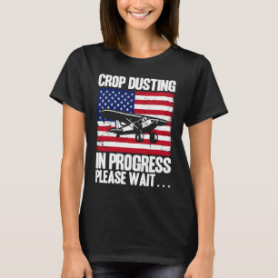Camiseta Polvo De Cultivo Americano Duster En Pista En Curs
