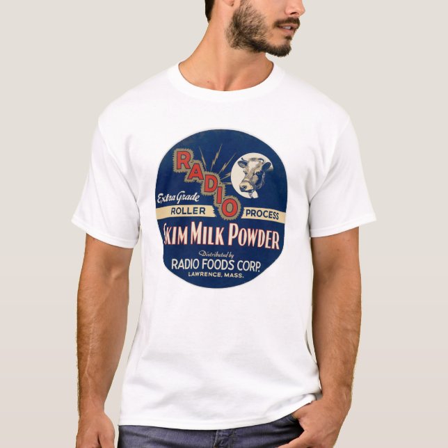 Camiseta Polvo De Leche De Grado Extra De Radio. (Anverso)