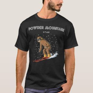 Camiseta Polvo Montaña Utah Estados Unidos Ski Sloth