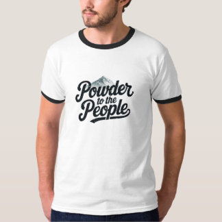 Camiseta "Polvo para el pueblo" retro snowboard y esquí
