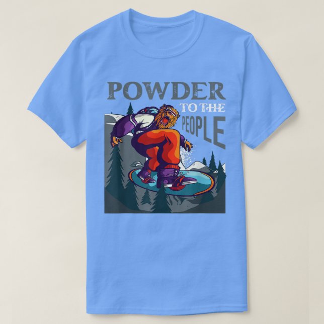 Camiseta Polvo Para La Gente Snowboarding (Diseño del anverso)