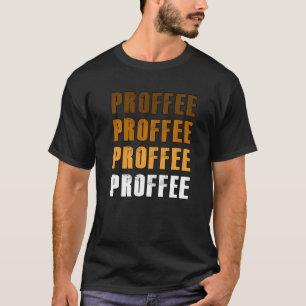 Camiseta polvo proteínico en el amor por el café