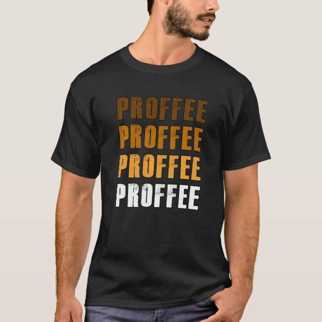 Camiseta polvo proteínico en el amor por el café (Anverso)