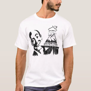 Camiseta Polvo Servido-para arriba presagio (frente negro