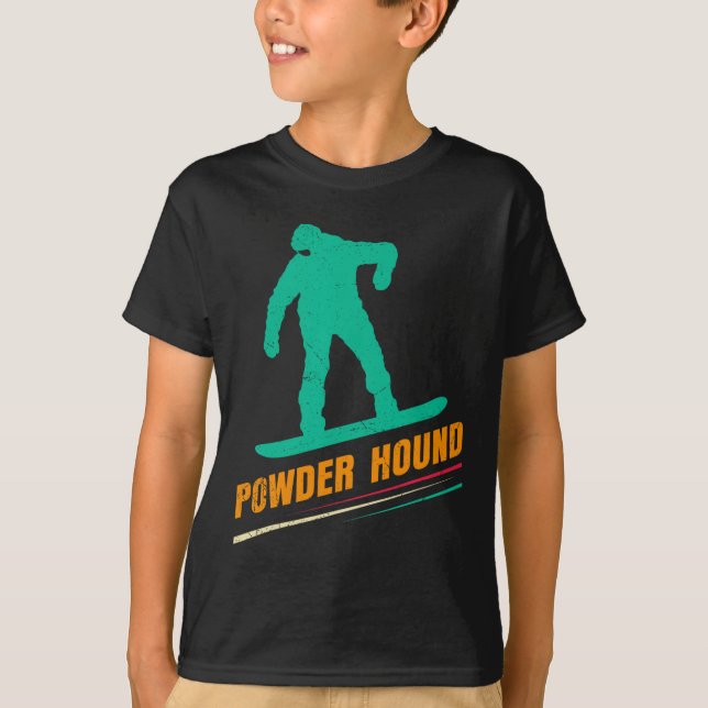 Camiseta Polvo Snowboard Hound Funny Snowboard Niños (Anverso)