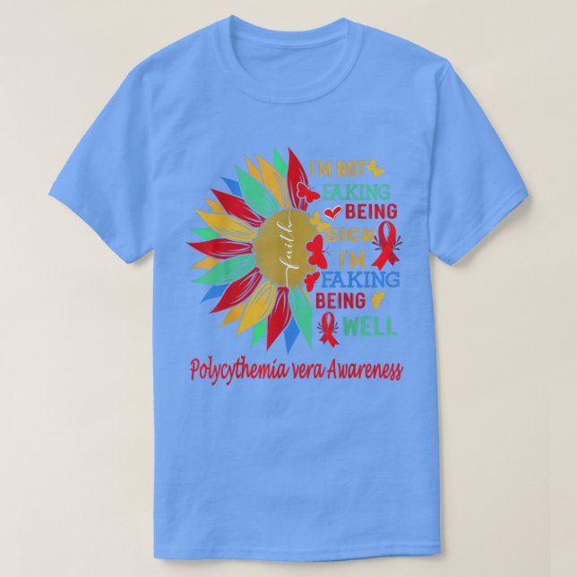 Camiseta Polycythemia vera awareness sunflower  (Diseño del anverso)