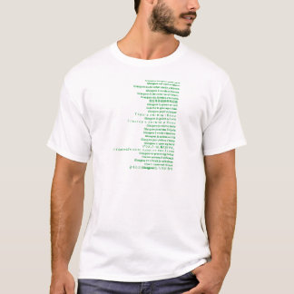 Camiseta Polyglot verde y blanco