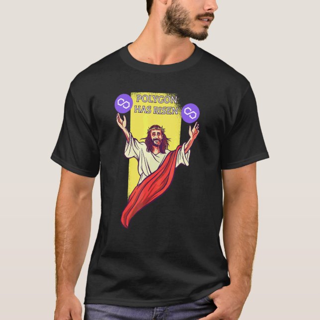 Camiseta Polygon Matic Crypto Ha Subido  Jesucristo Criptom (Anverso)