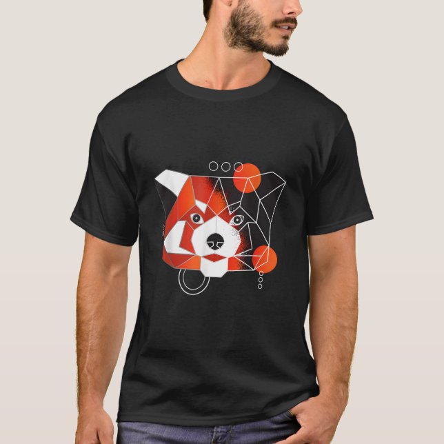 Camiseta Polygon Red Panda Minimal (Anverso)