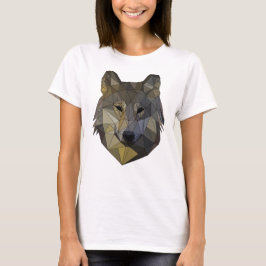 Camiseta Polygon Wolf dreieckige Mosaik Formen Polyart