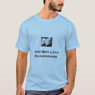 Camiseta ¡Pom blanco, amor real Pomeranians de los hombres