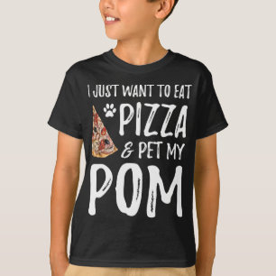 Camiseta Pom Dog Lover Pizza Pomeranian Dog Mom Regalo