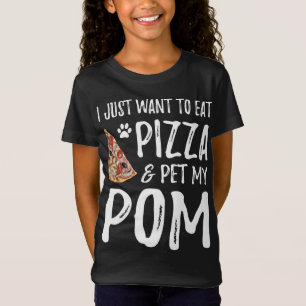 Camiseta Pom Dog Lover Pizza Pomeranian Dog Mom Regalo