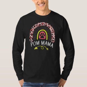 Camiseta Pom Mama Rainbow Leopard Pomeranian
