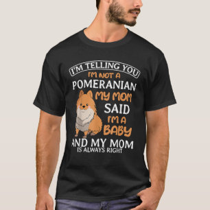 Camiseta Pom Pom Dwarf Spitz Mothe Pomeranian Mom
