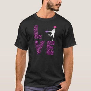 Camiseta Pom Poms Chica Alegre Leopard Cheerled Chee