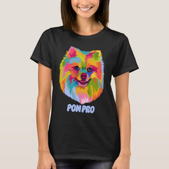 Camiseta Pom Pro  Pomeranian Humor Pom Pom Animal Pun Dog (Anverso)