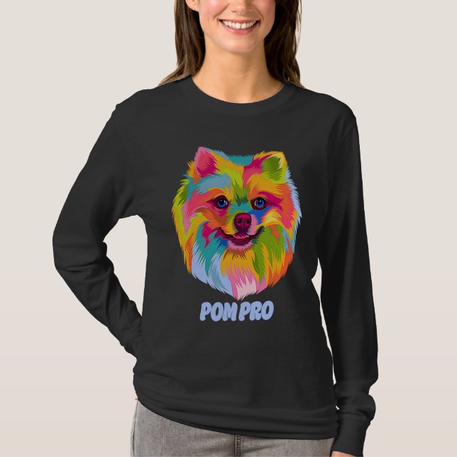 Camiseta Pom Pro  Pomeranian Humor Pom Pom Animal Pun Dog (Anverso)