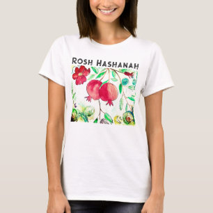 Camiseta Pomegranate Rosh Hashanah Fruit Shana Tova