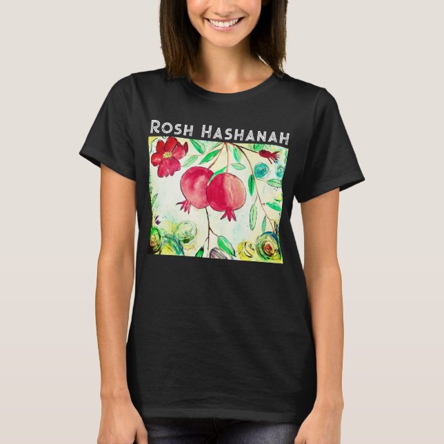 Camiseta Pomegranate Rosh Hashanah Fruit Shana Tova (Anverso)
