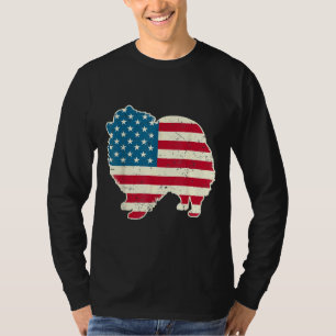 Camiseta Pomerania 4 De Julio Hombres Mujeres Usa Bandera E
