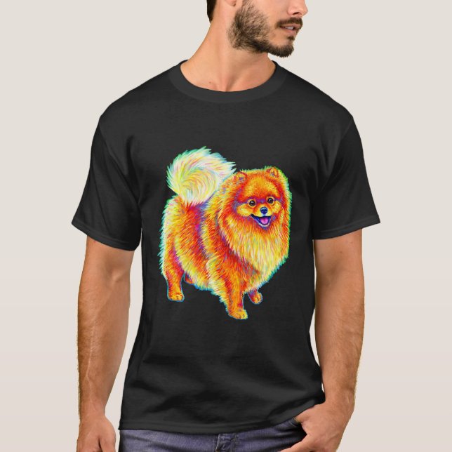 Camiseta Pomerania arcoiris (Anverso)